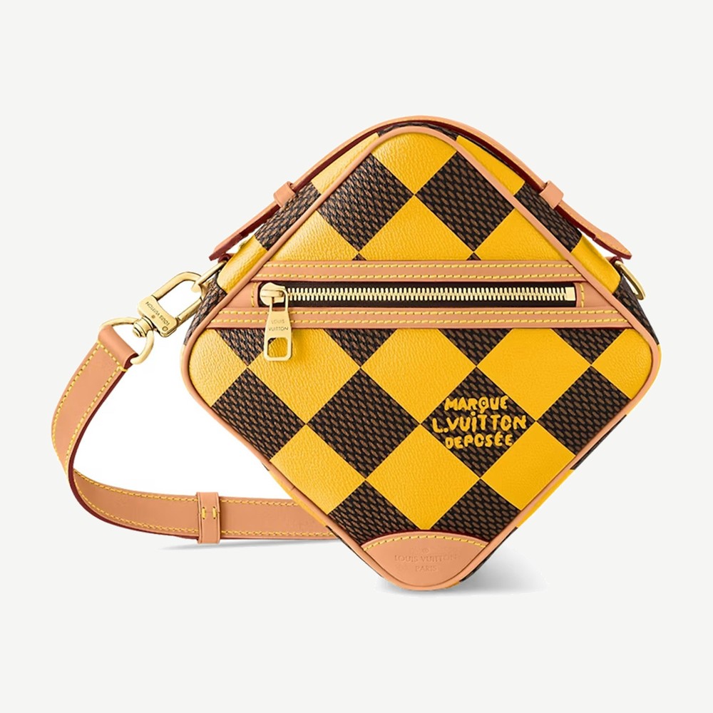 Chess Messenger Bag Damier Pop Jaune Mat