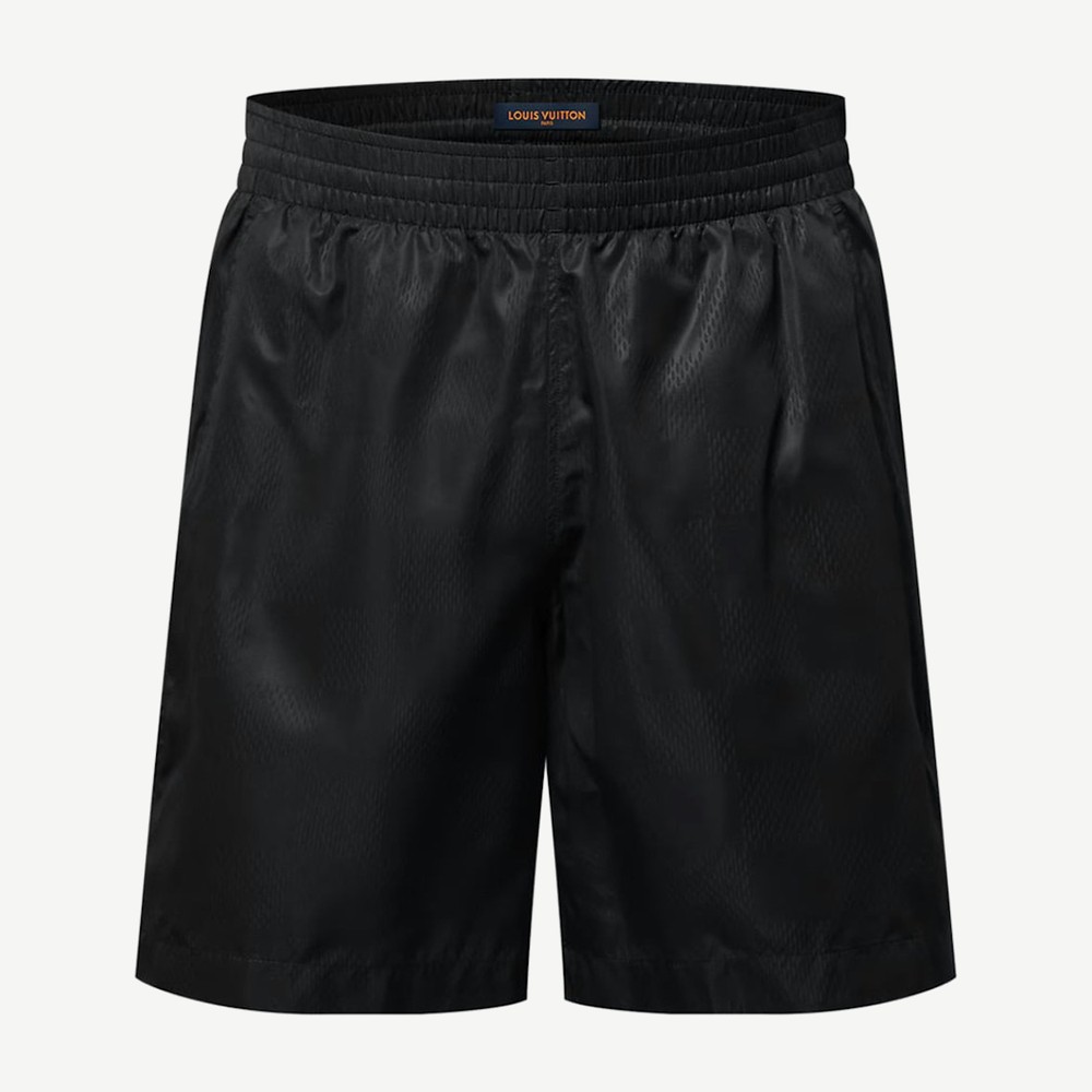 Damier Nylon Swim Shorts Black