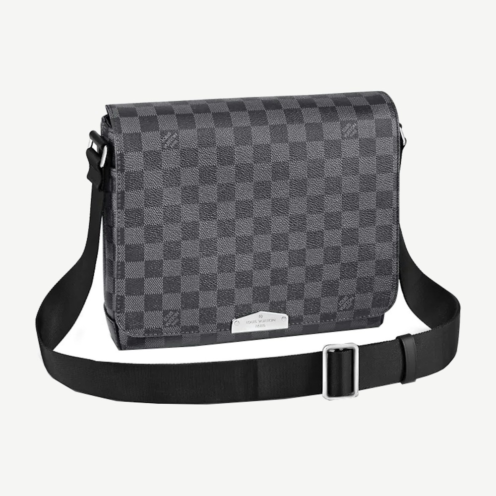 District Pm Messenger Bag Damier Graphite Black