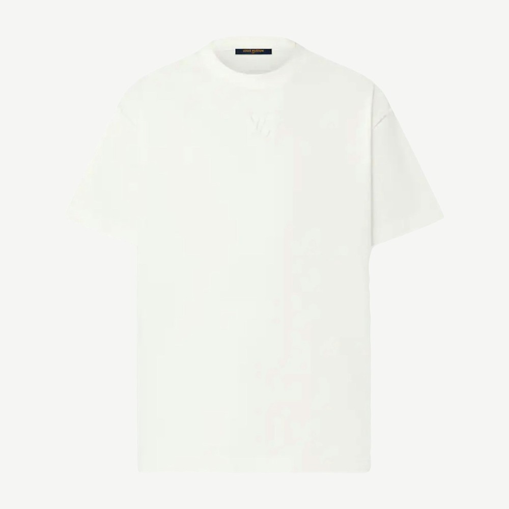 Embossed LV T Shirt Blanc Optique White