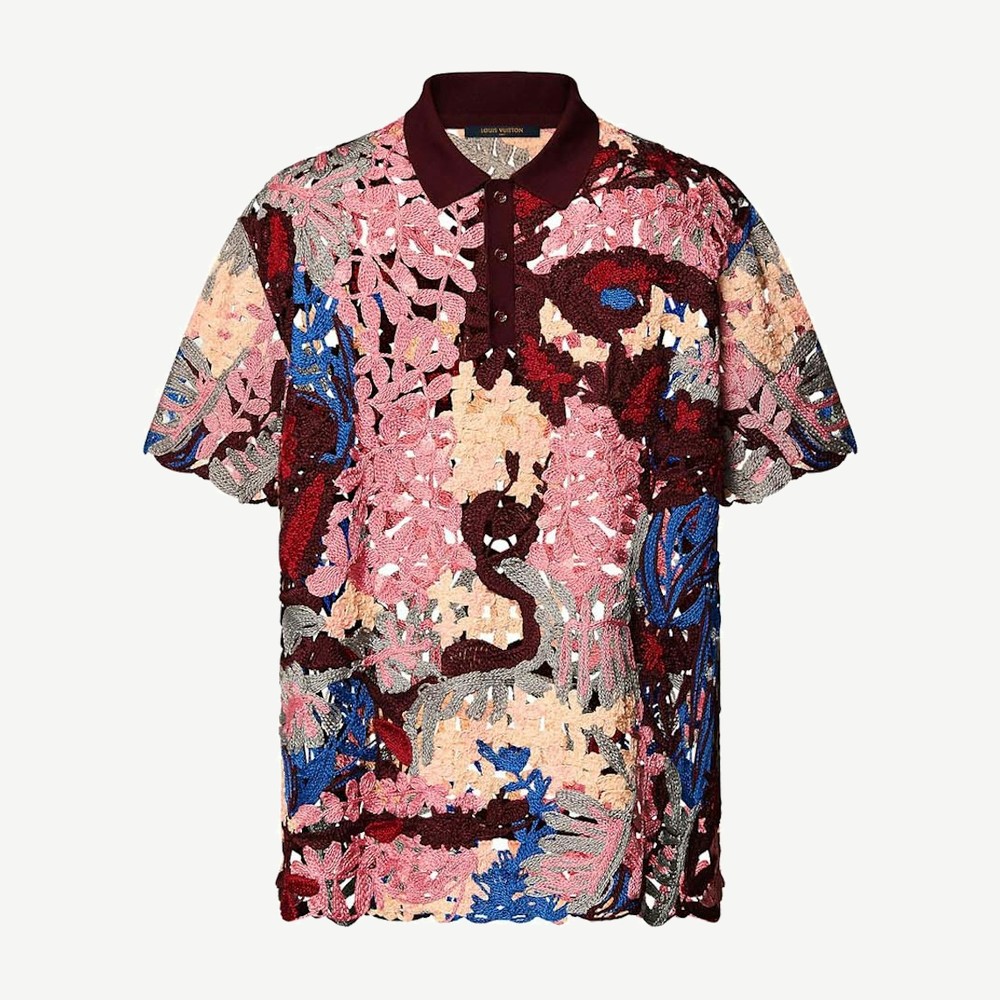 Embroidered Cotton Polo Multicolor