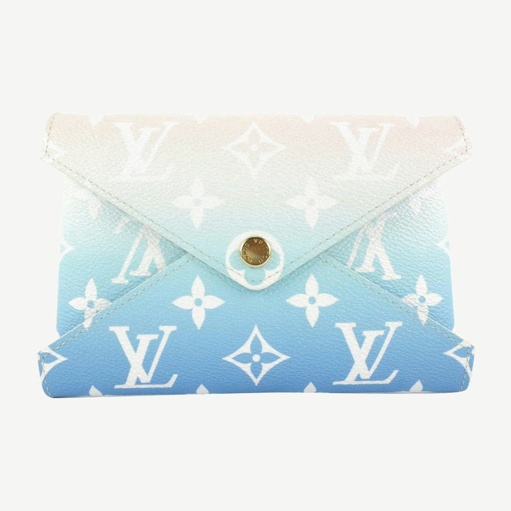 Envelope Pouch Monogram By The Pool Kirigami Mm Blue