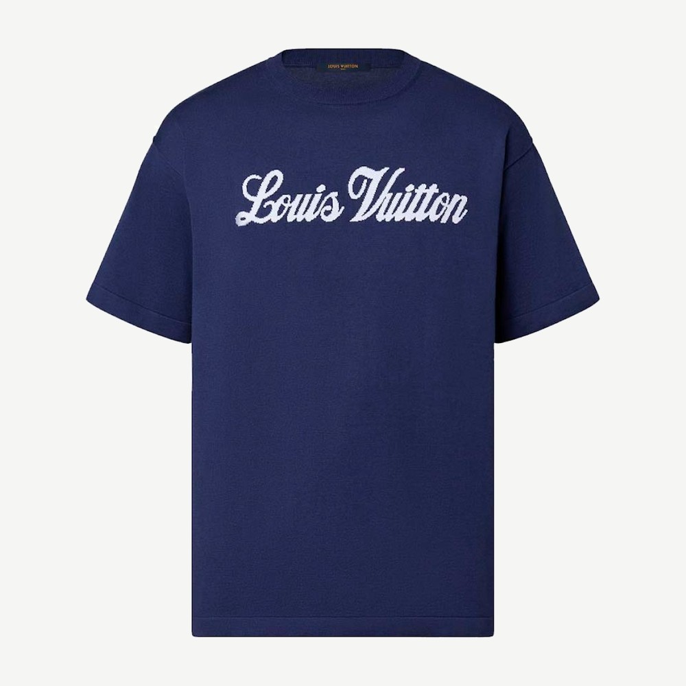 Graphic Short Sleeved Crewneck Indigo