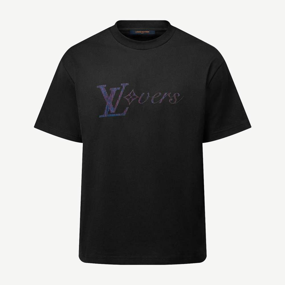 Iridescent LV Vers T Shirt Black