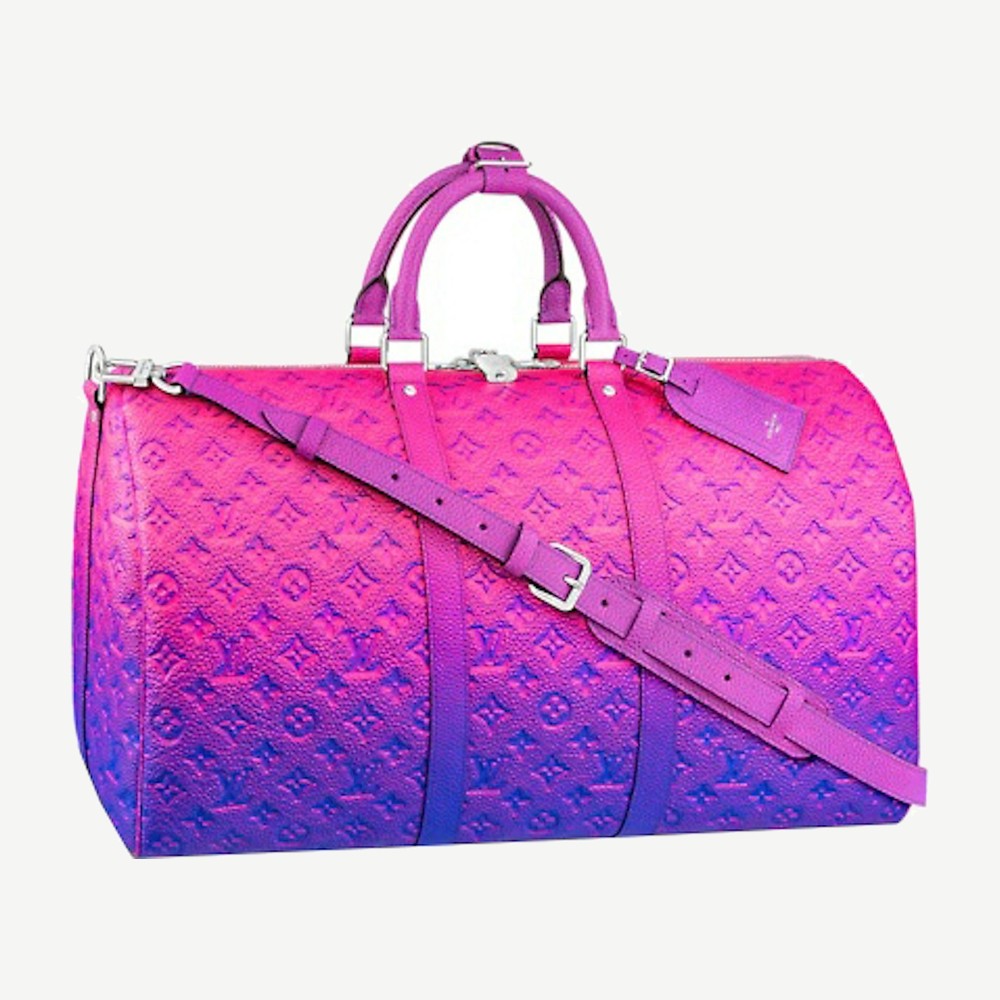 Keepall 50b Taurillon Illusion Blue Pink