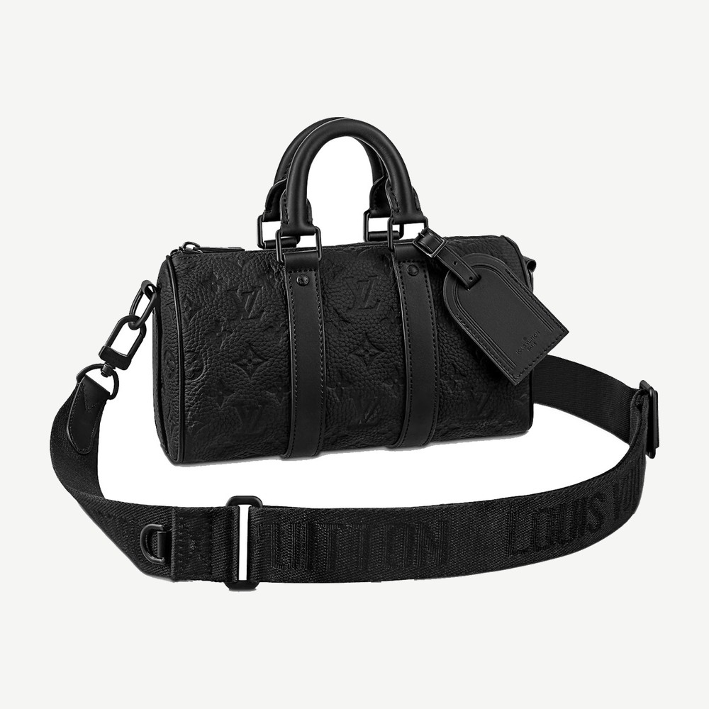 Keepall Bandouliere 25 Monogram Embossed Black