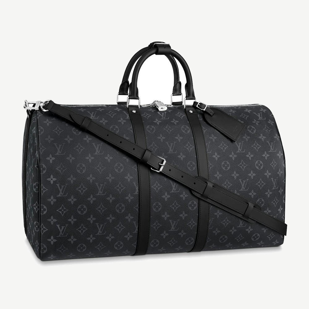 Keepall Bandouliere Monogram Eclipse 55 Black Gray