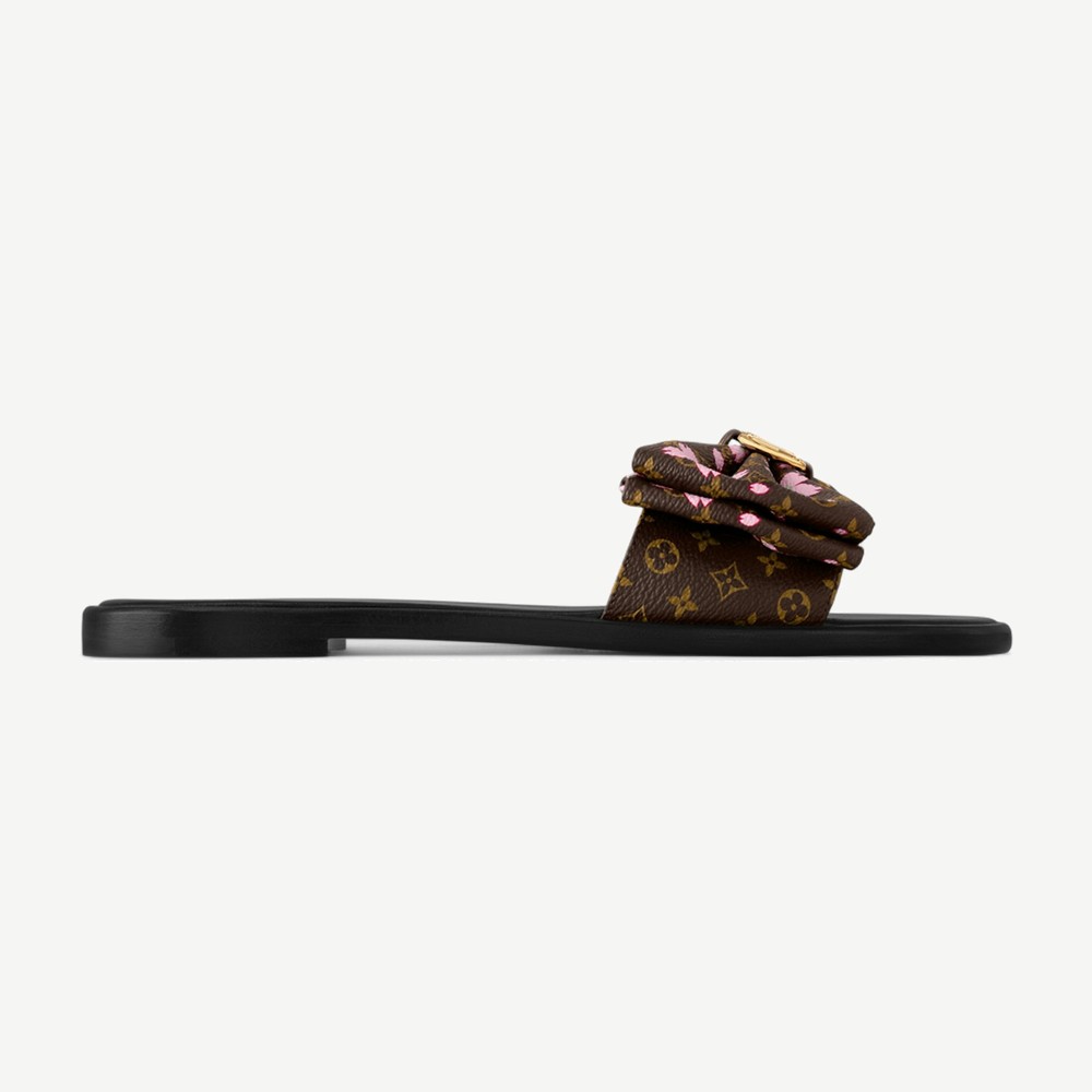 Lily Flat Mule Takashi Murakami Cherry Blossom Sakura Brown W
