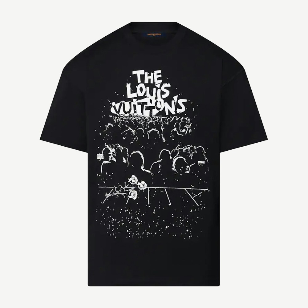 LV Concert Print T Shirt Black