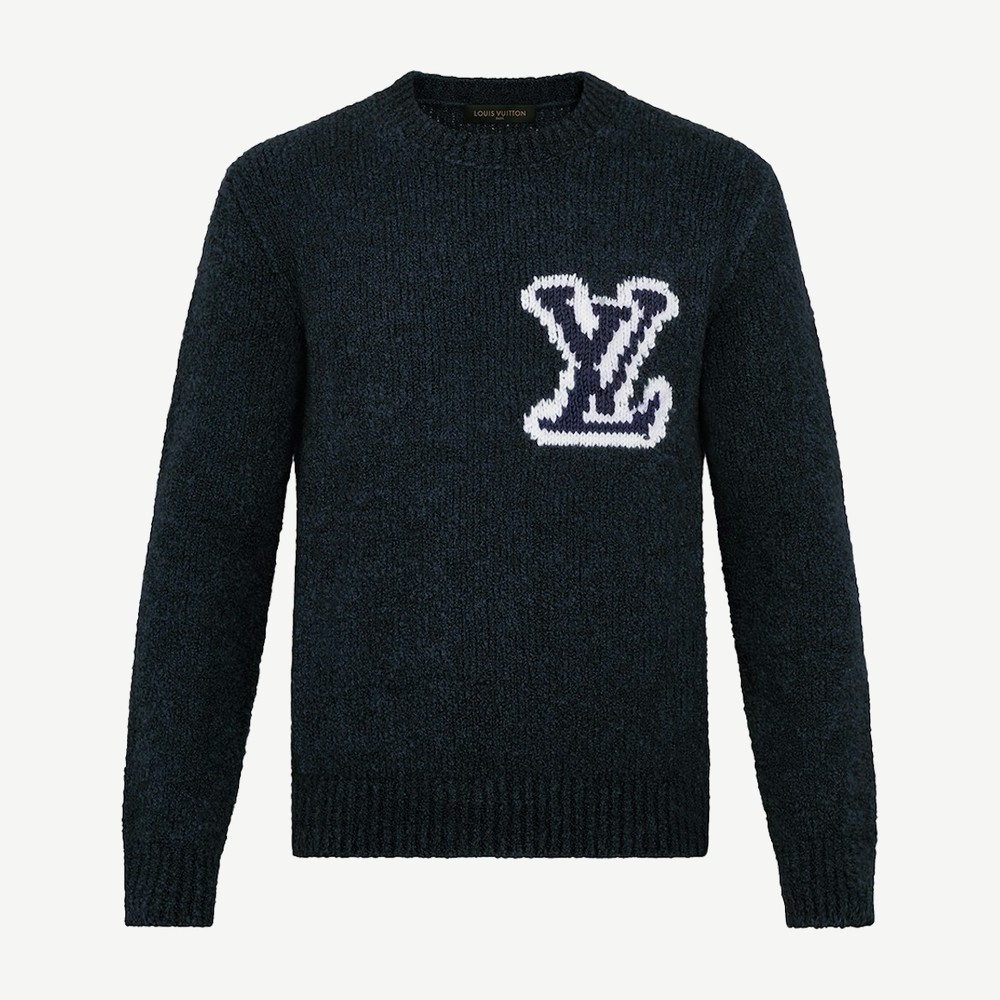 LV Intarsia Crewneck Navy