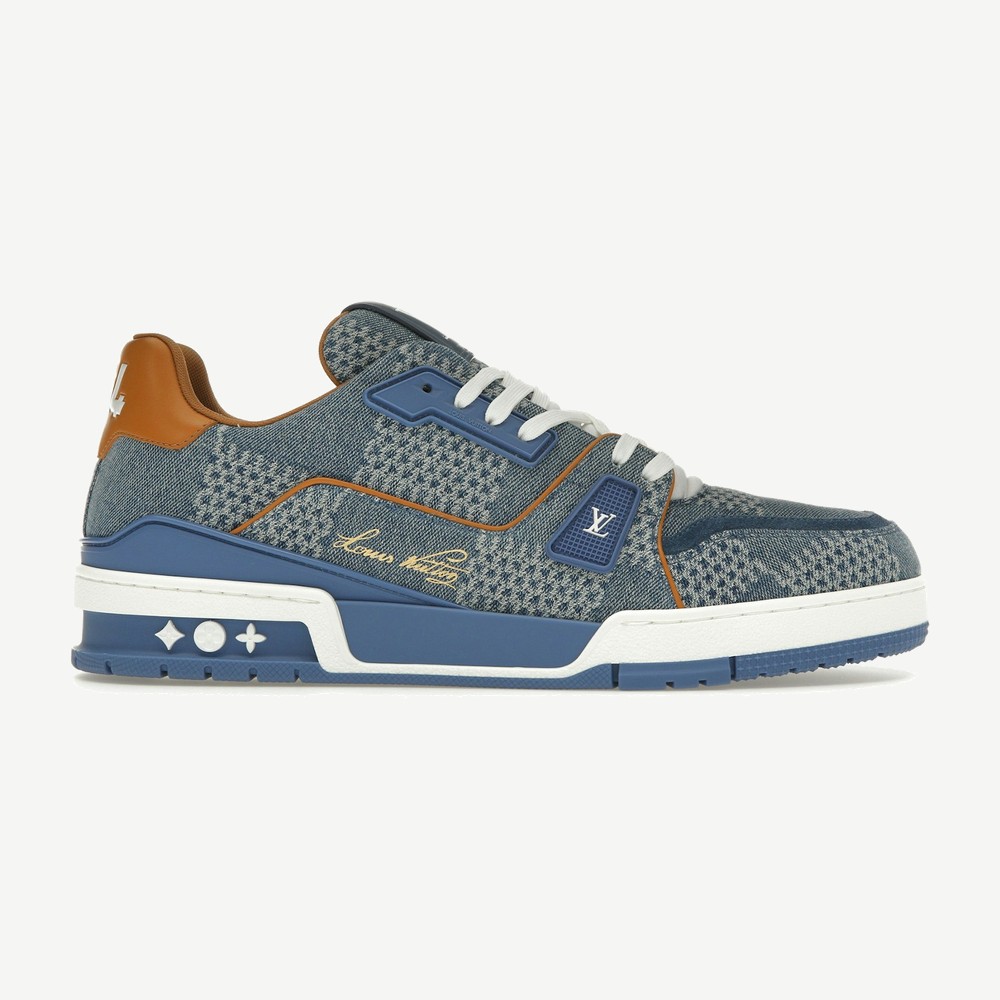 LV Trainer Blue Damier 3d Denim
