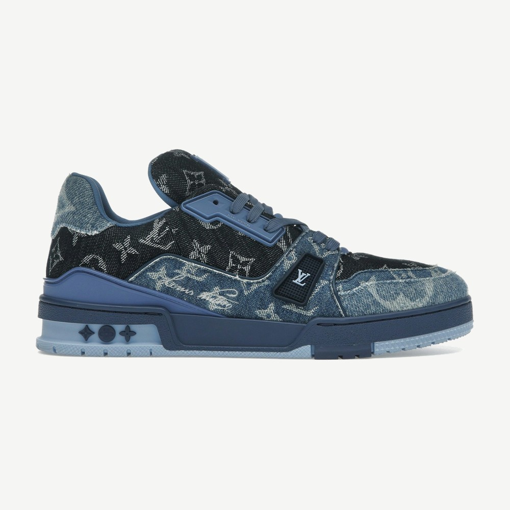 LV Trainer Blue Patchwork Monogram Denim