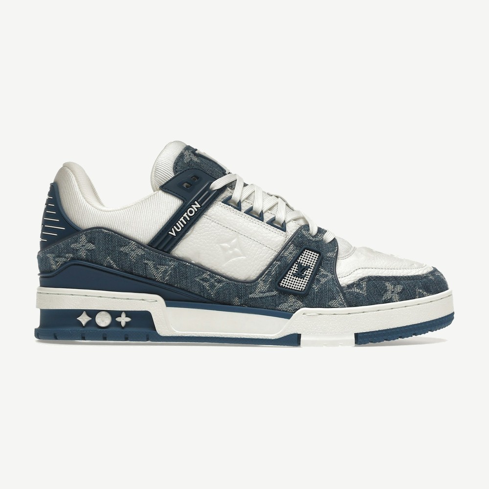 LV Trainer Monogram Denim White Blue