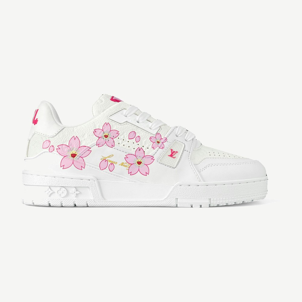 LV Trainer Sneaker Takashi Murakami Cherry Blossom White W