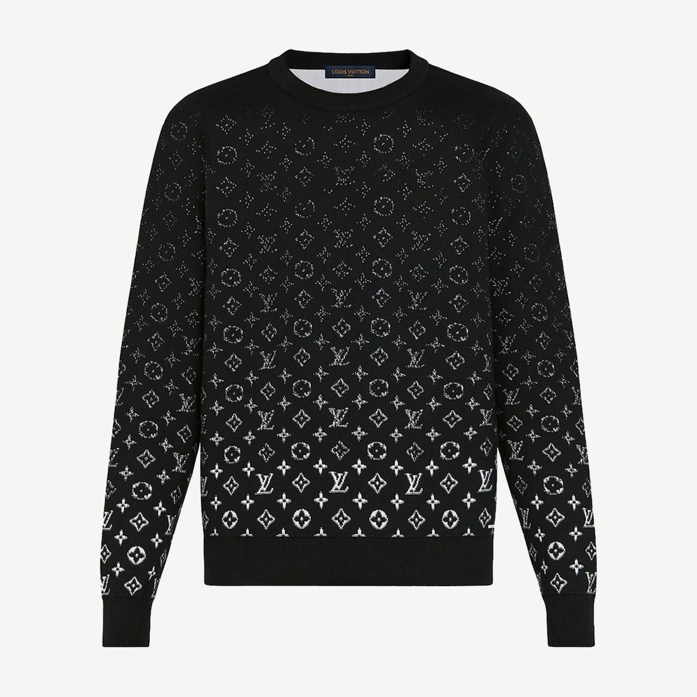 Lvse Monogram Degrade Crewneck Black White