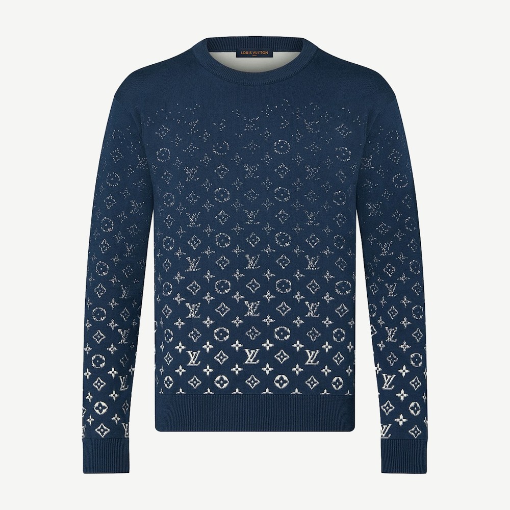Lvse Monogram Degrade Crewneck Dark Ocean