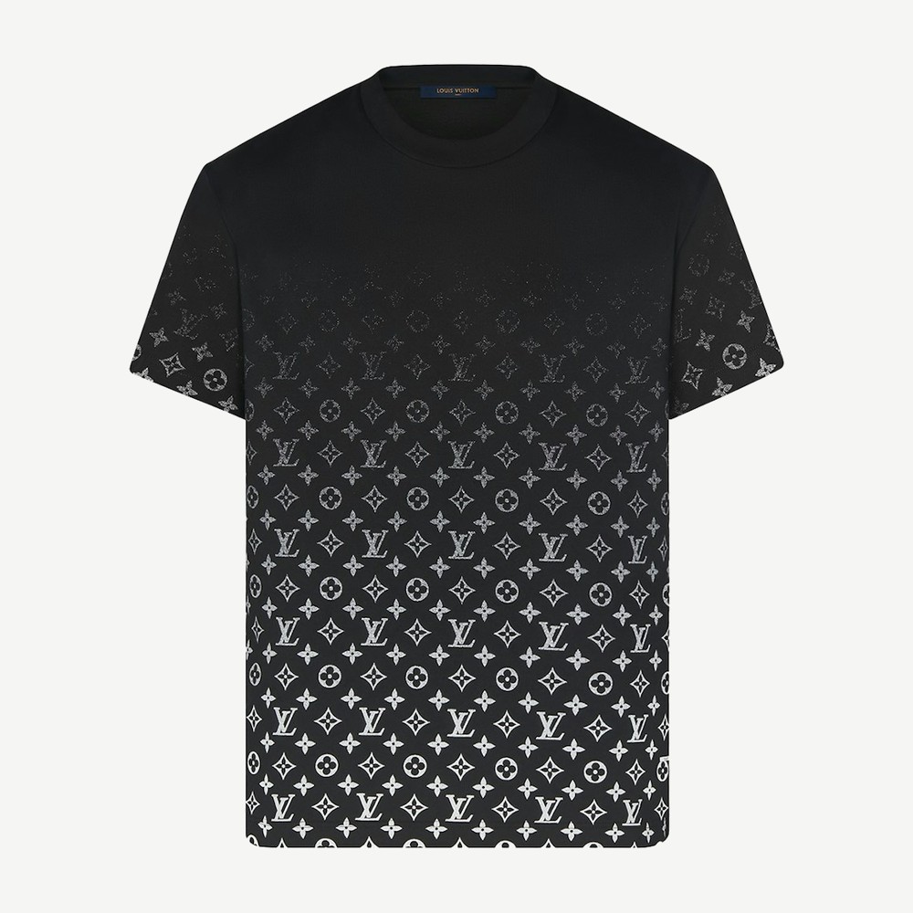 Lvse Monogram Gradient T Shirt Black White