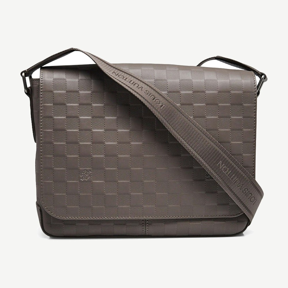 Messenger District Damier Infini Pm Granit