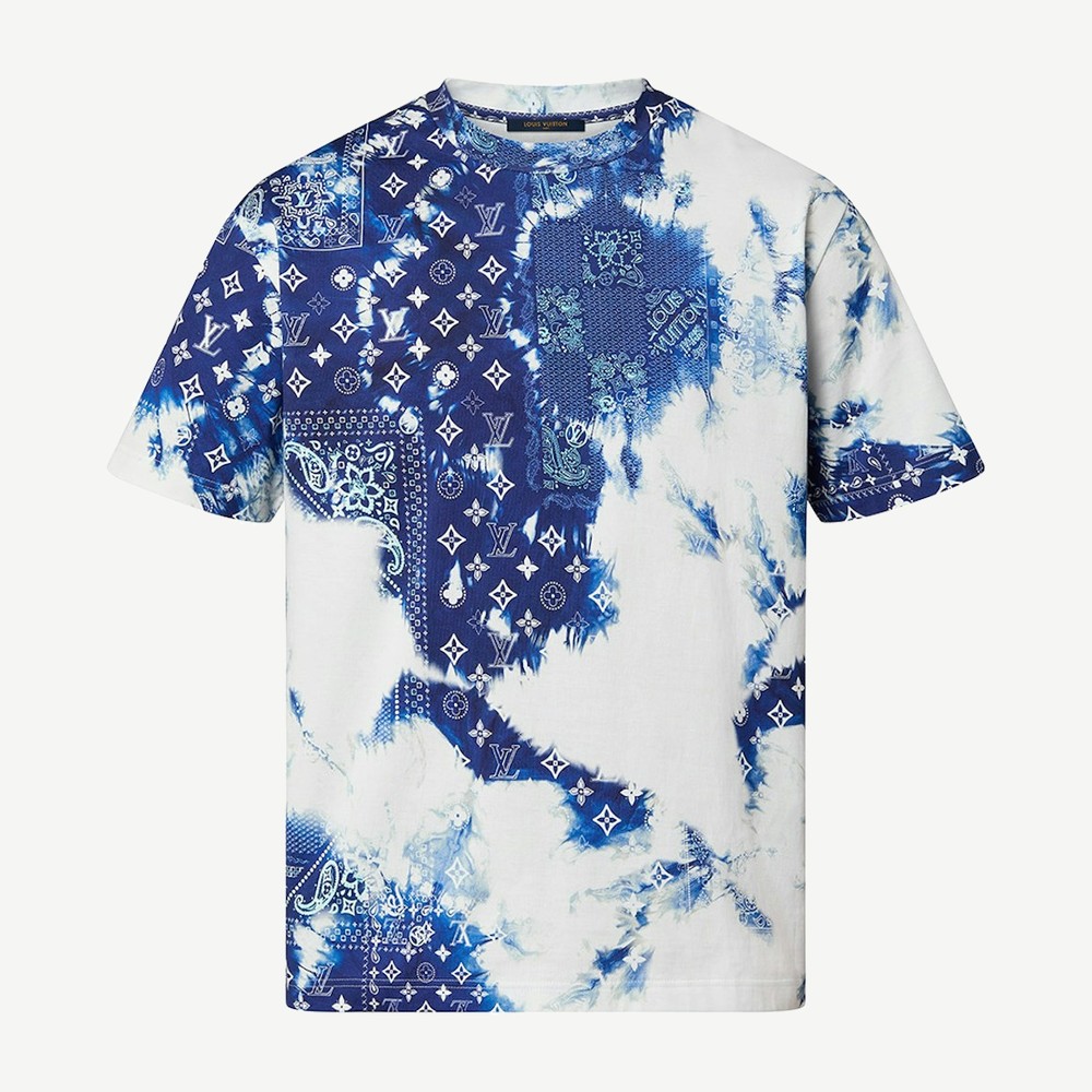 Monogram Bandana Printed T Shirt Blue White