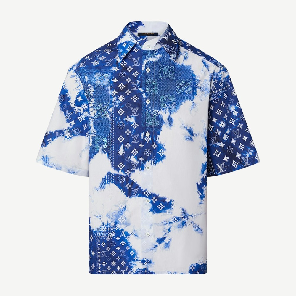 Monogram Bandana Shortsleeve Shirt Bleached Blue