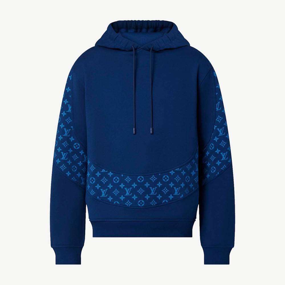 Monogram Circle Cut Hoodie Ocean