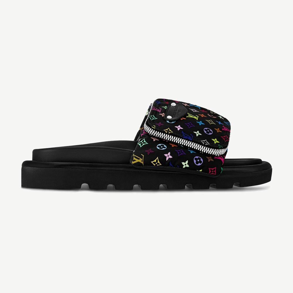 Pool Pillow Flat Comfort Mule Takashi Murakami Black W