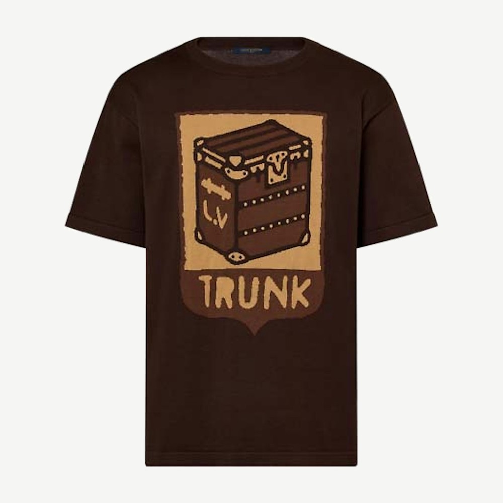 Short Sleeved Cotton Intarsia Crewneck Sienna