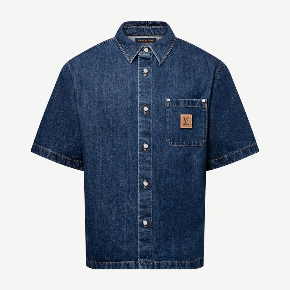 Signature Denim Short Sleeved Shirt Indigo