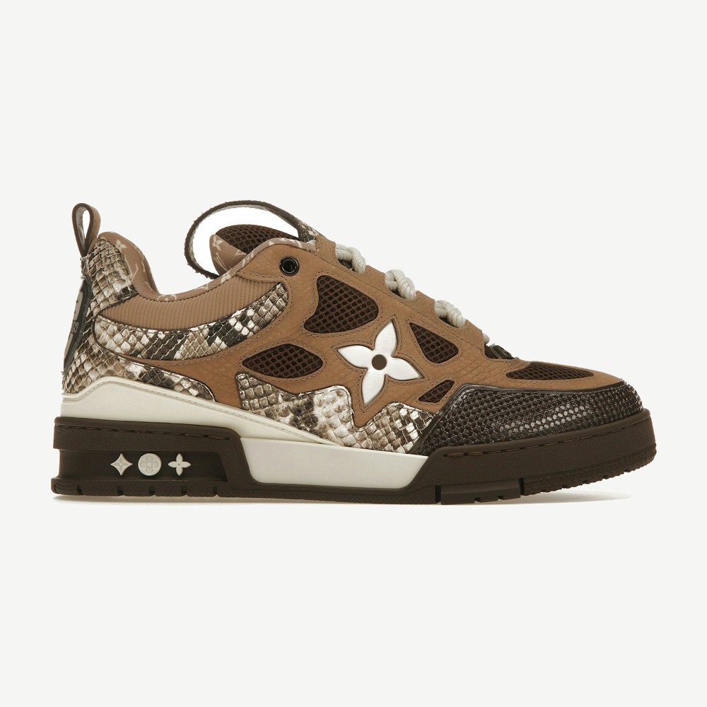 Skate Sneaker Brown Snakeskin