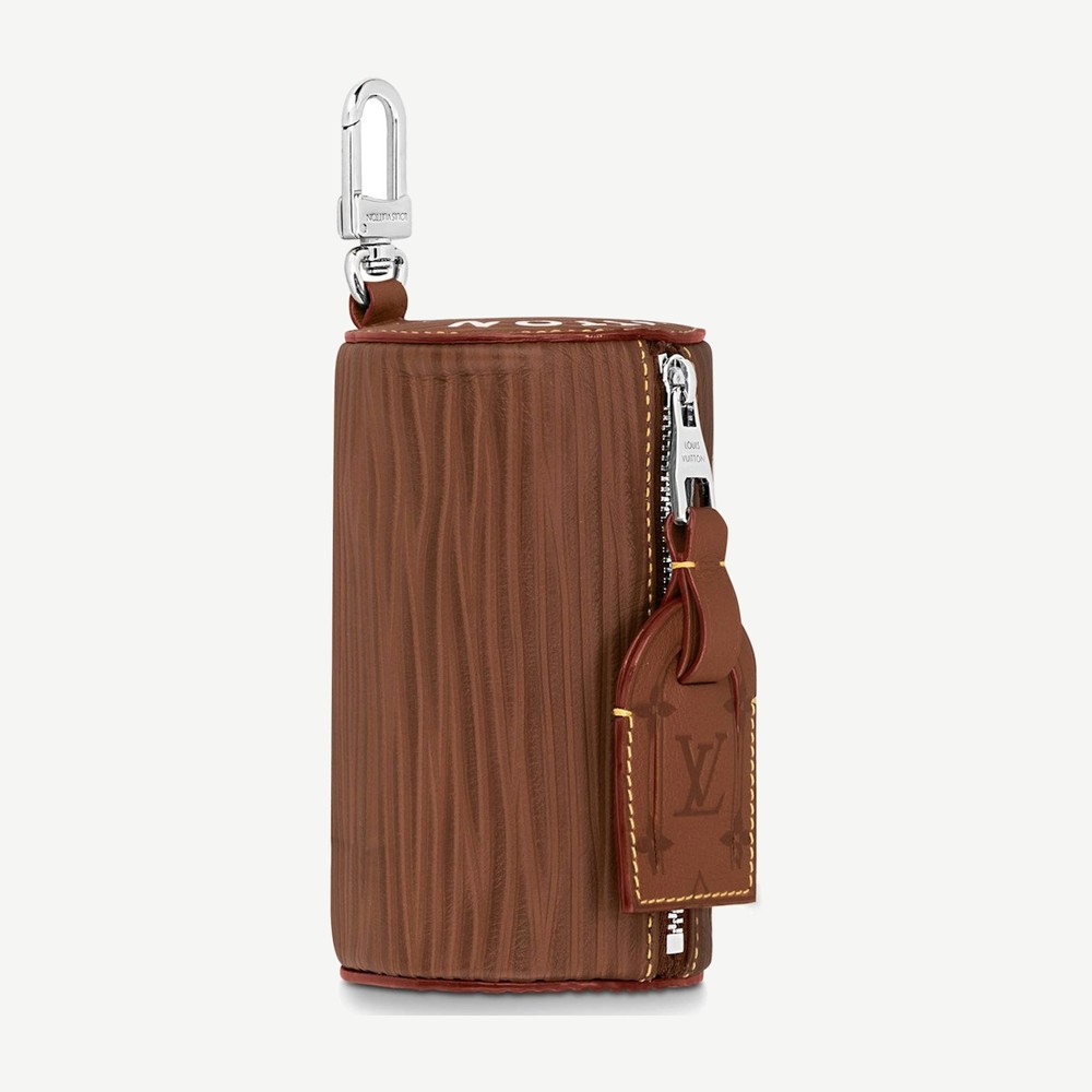 Soft Polochon Key Ring And Bag Charm Chestnut