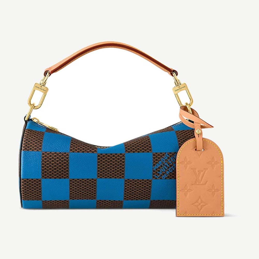 Soft Polochon Pm Damier Pop Blue