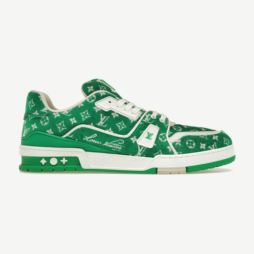 Trainer Green Monogram Textile