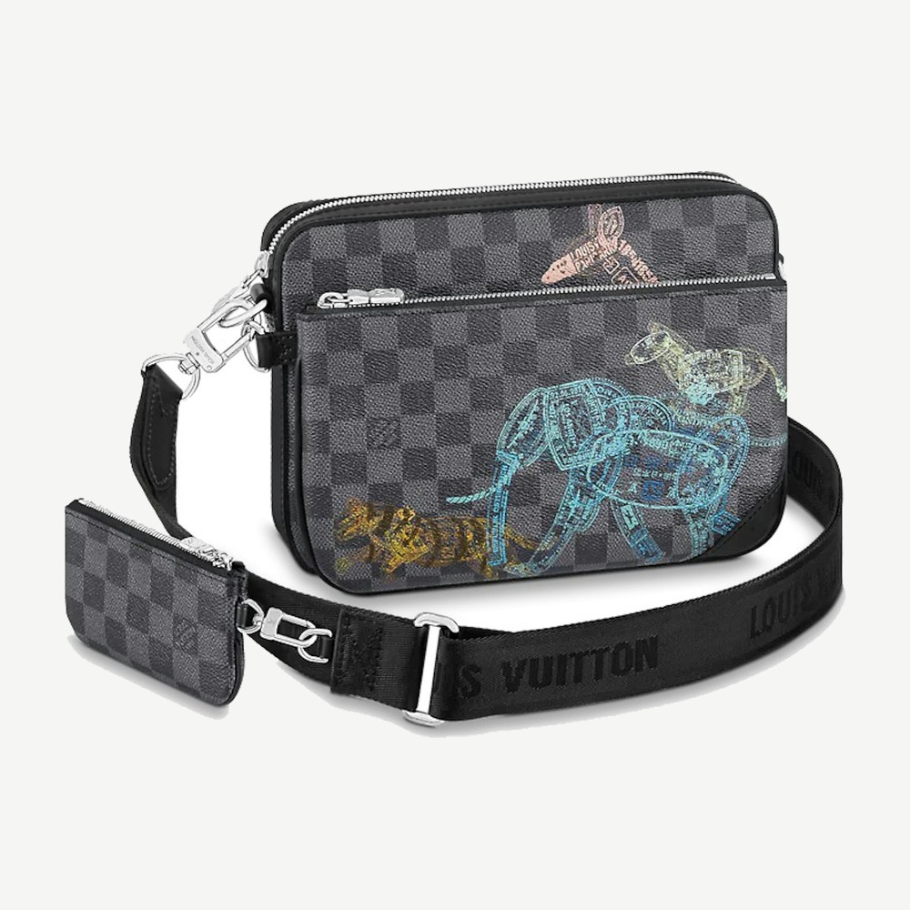 Trio Messenger Damier Graphite