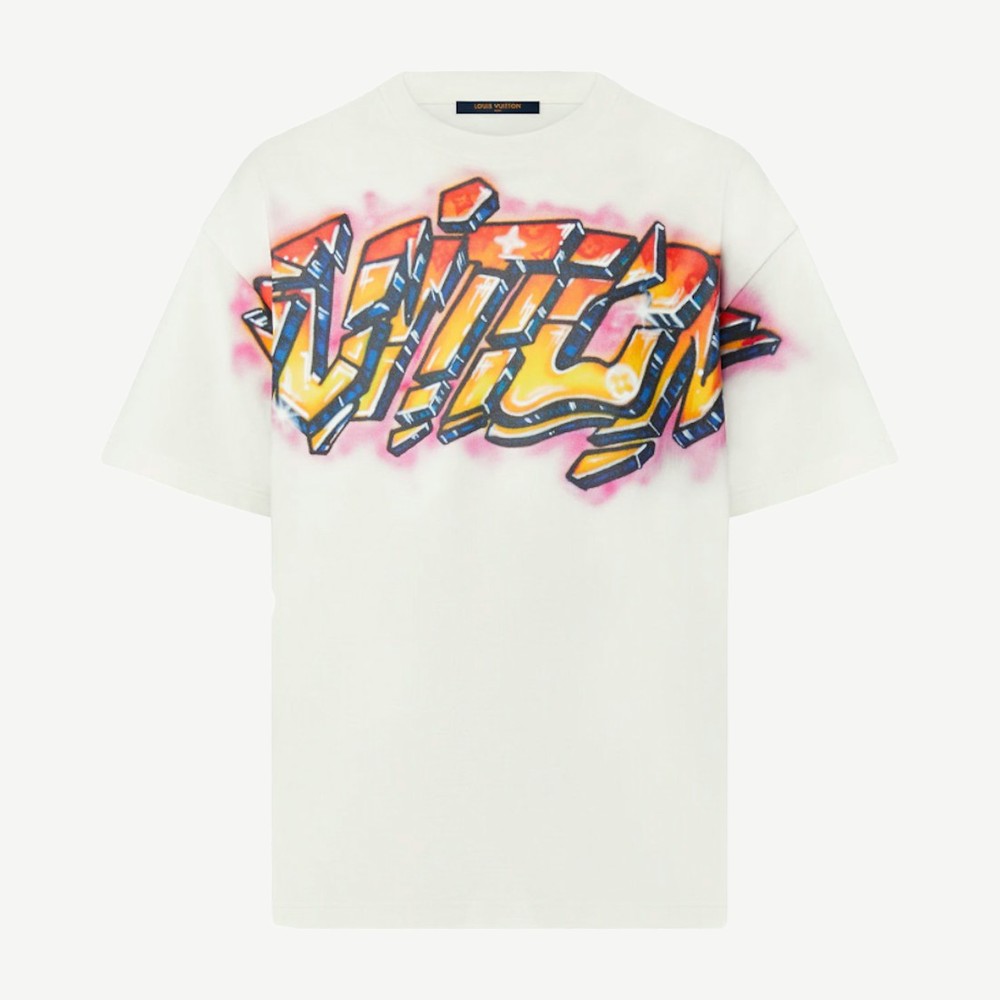 Vuitton Graffiti T Shirt Milky White