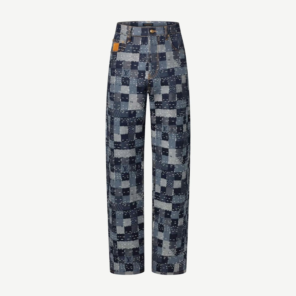 X Nigo Damier Denim Skate Pants Indigo