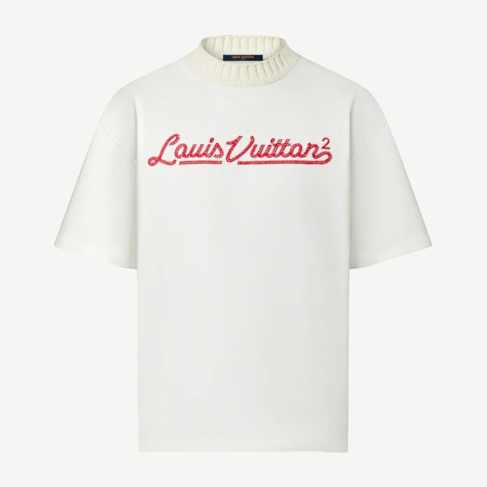 X Nigo Embroidered Mockneck Tee White