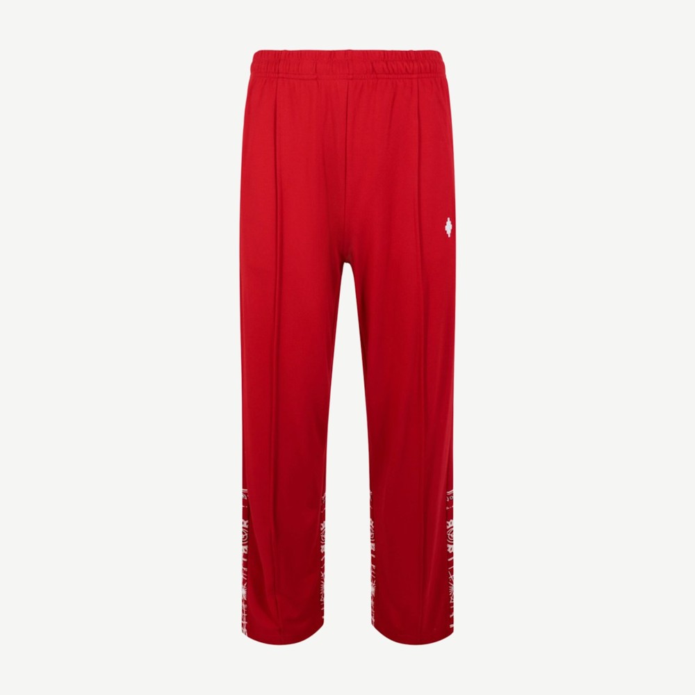 Bandana Loose Track Pants Red