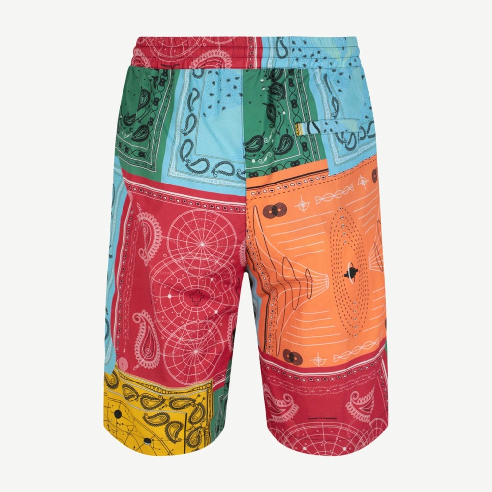 Bandana Nylon Shorts Red