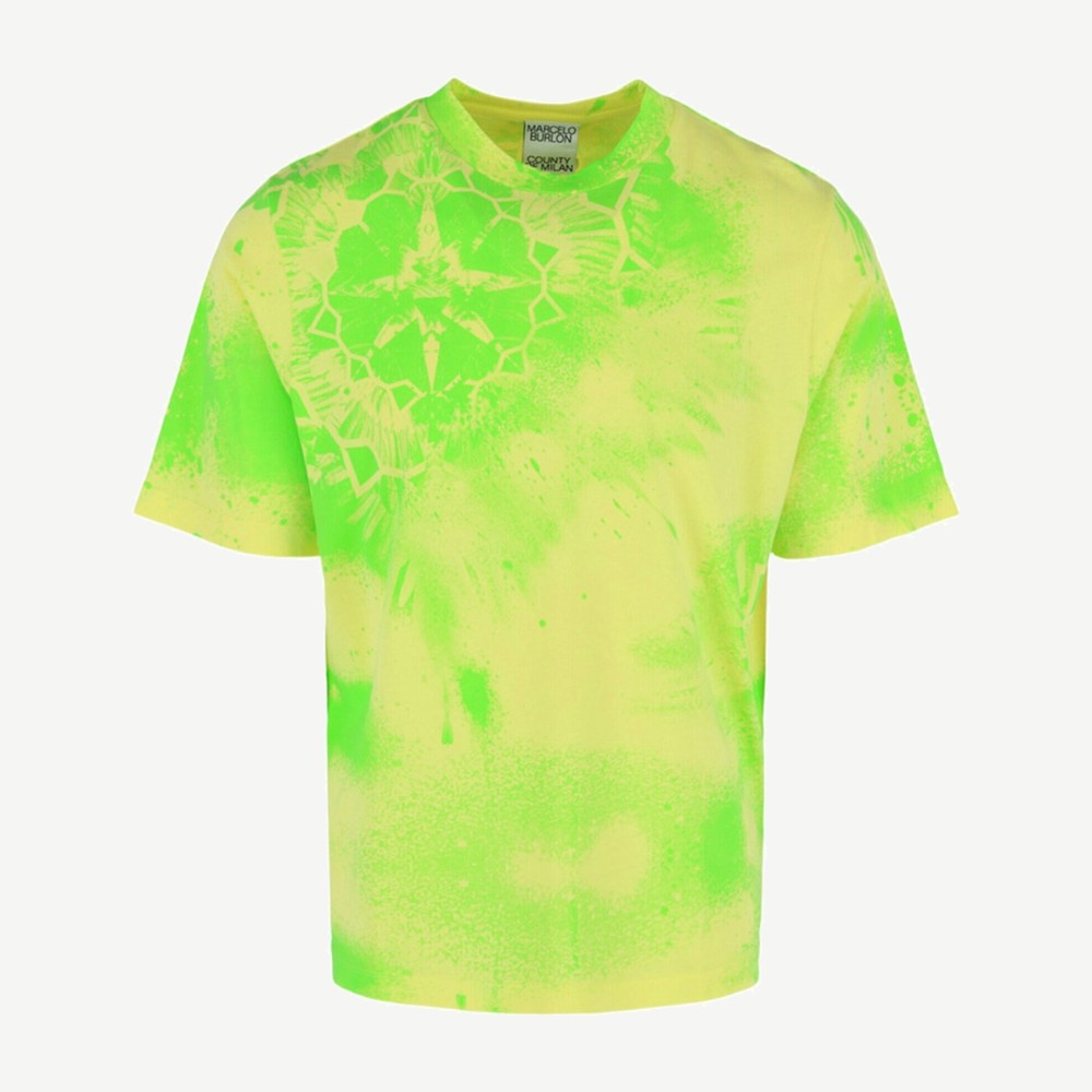 Kaleidoscope Wings Short Sleeve T Shirt Lime