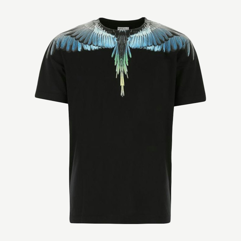Wing T Shirt Black Blue Green
