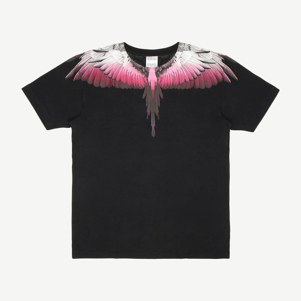 Wing T Shirt Black Pink