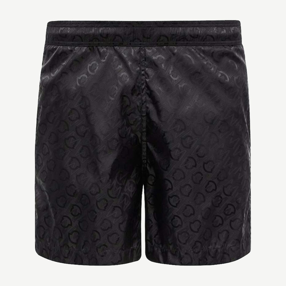 Allover Logo Swimshort Black