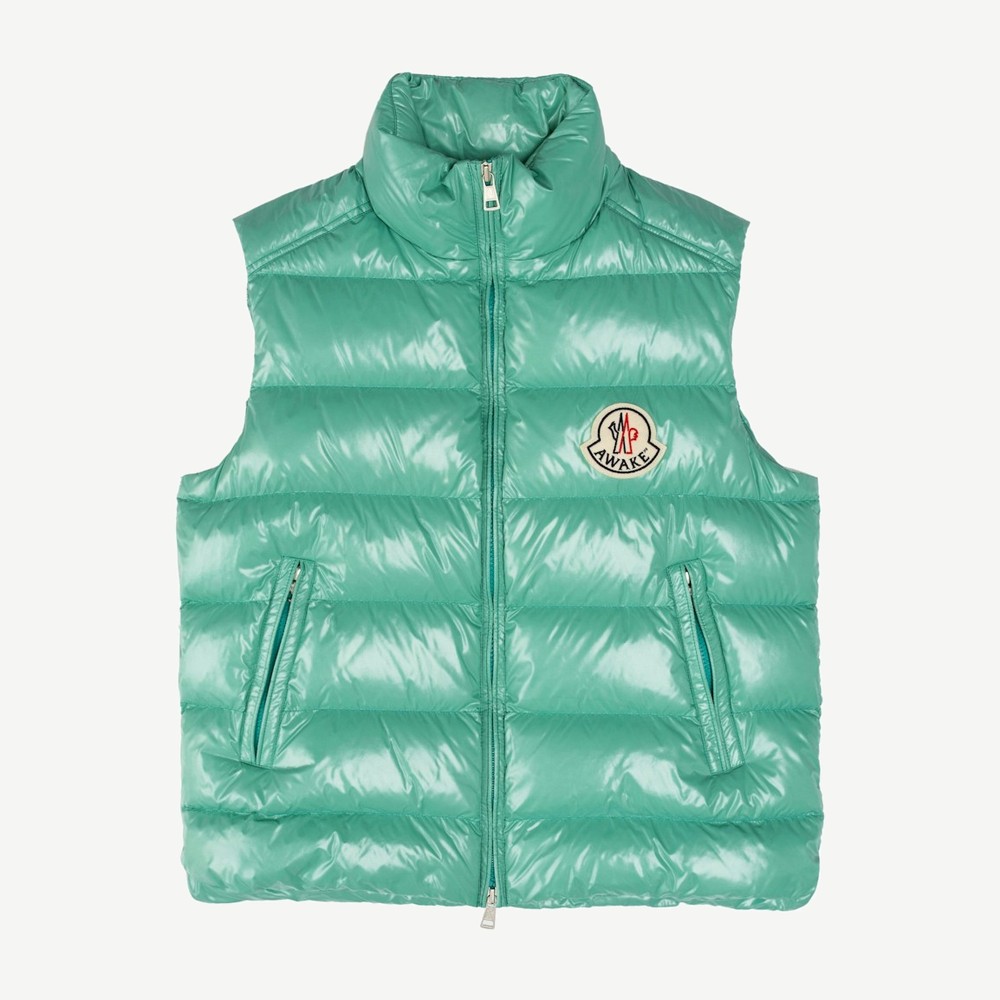 Awake X Moncler Parker Gilet Puffer Vest Light Green