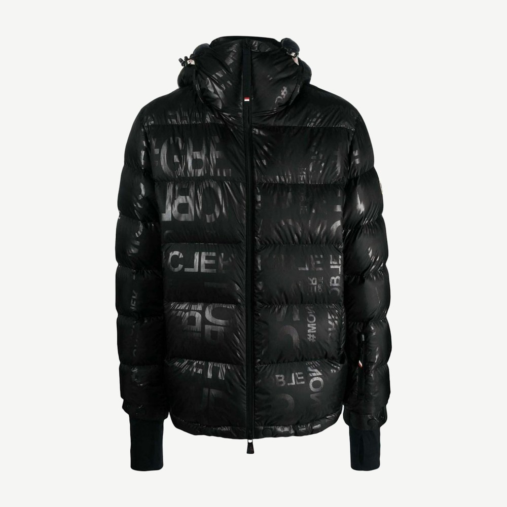 Grenoble Allover Logo Down Jacket Black