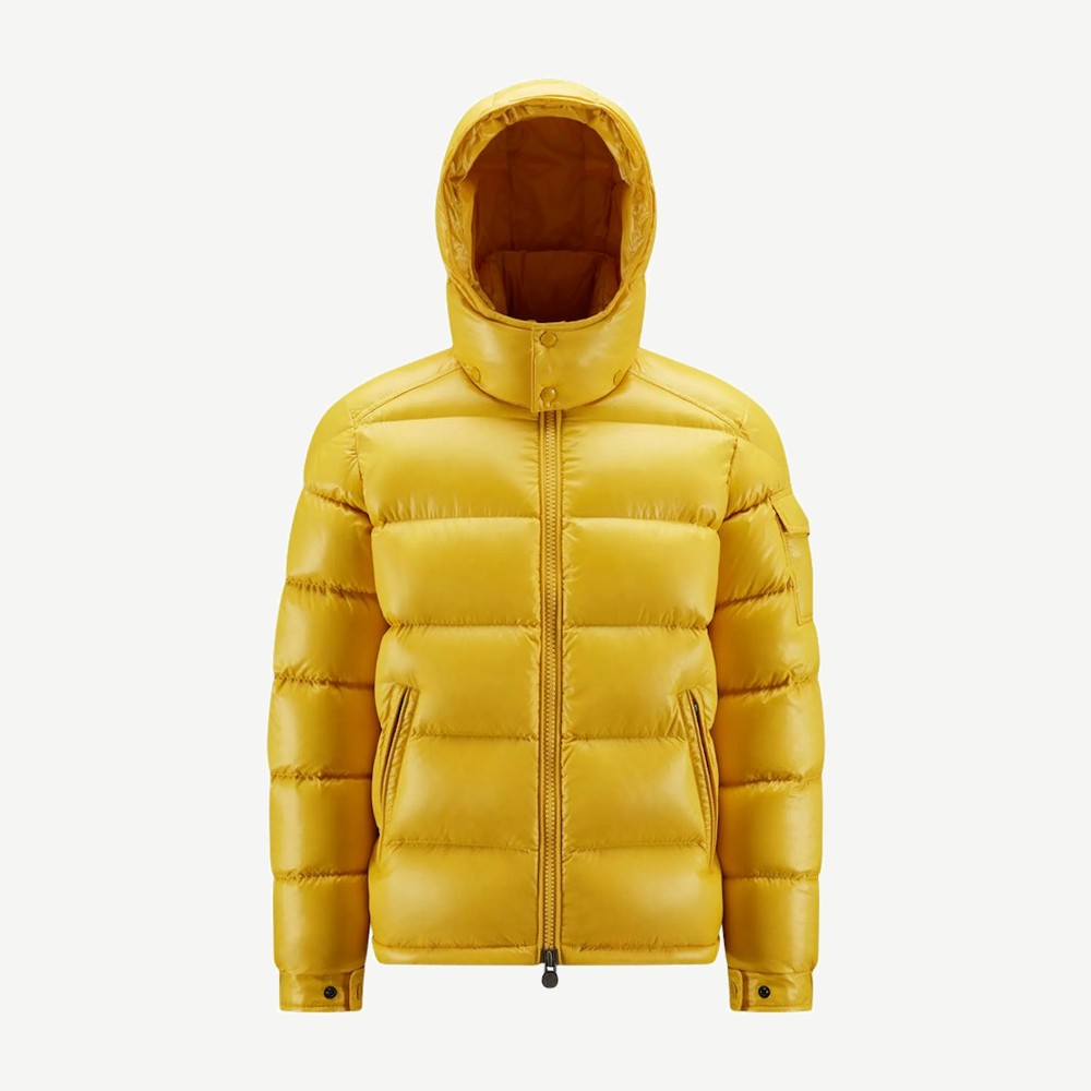 Maya Short Down Jacket Yellow Plaid