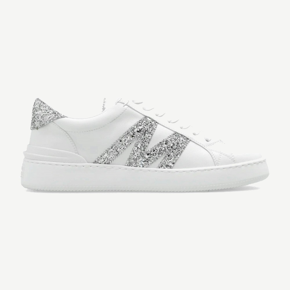 Monaco Low Top White Silver Glitter