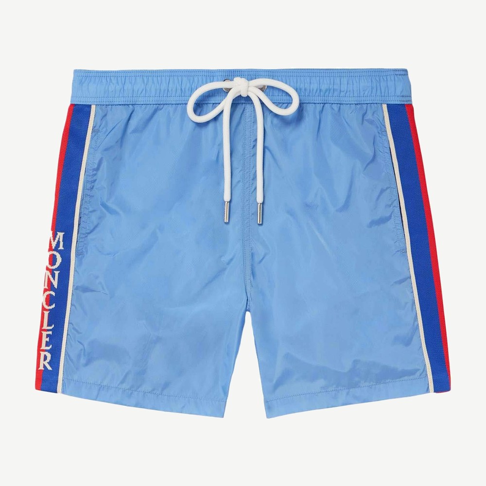 Slim Fit Striped Swimshort Blue