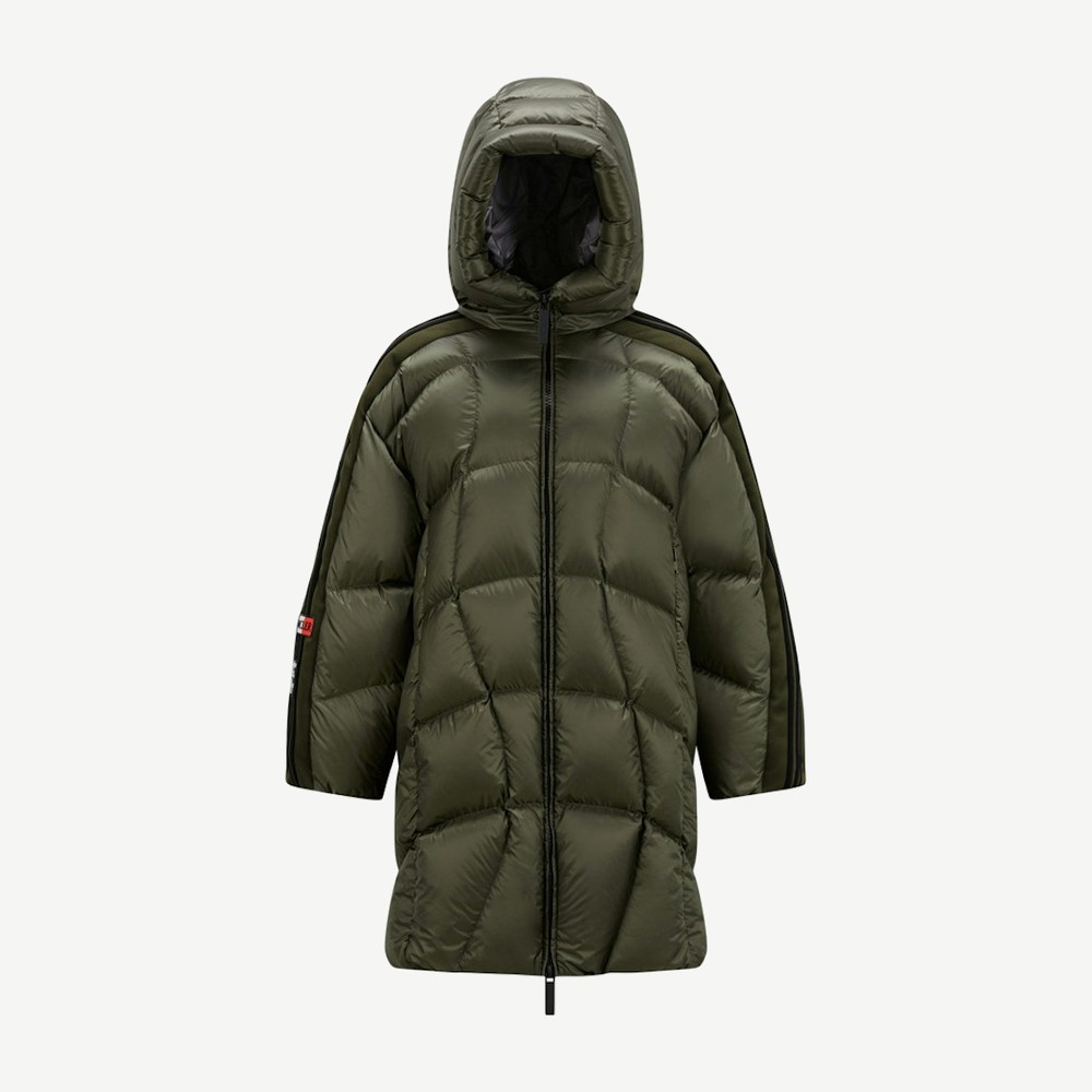 X Adidas Originals Bonneval Long Down Jacket Dark Green
