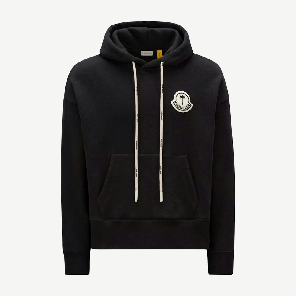 X Palm Angels Logo Hoodie Black
