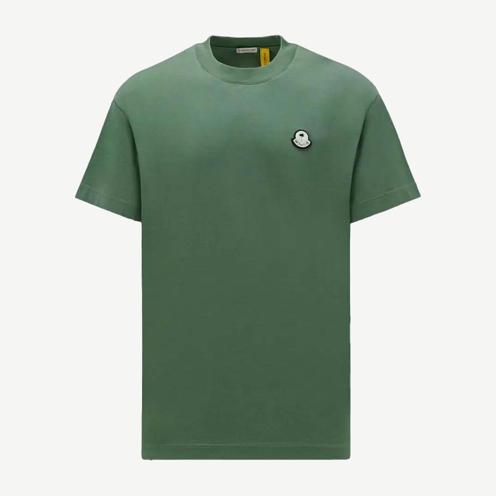X Palm Angels Logo Patch T Shirt Green